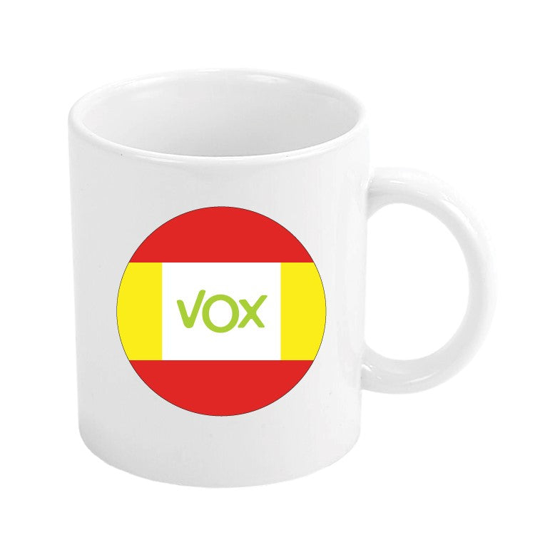 Taza Vox Blanco Bandera De España
