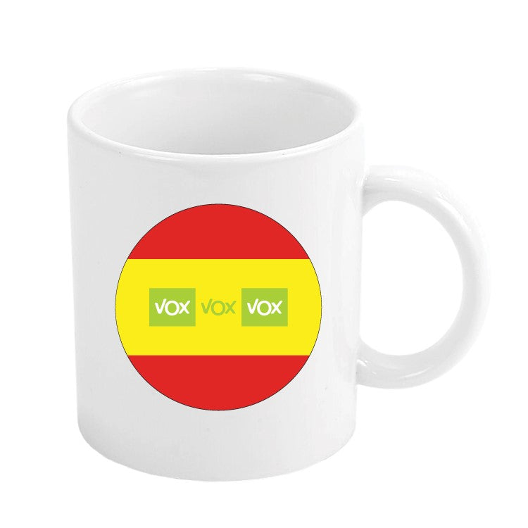 Taza Vox Triple Con Bandera De España