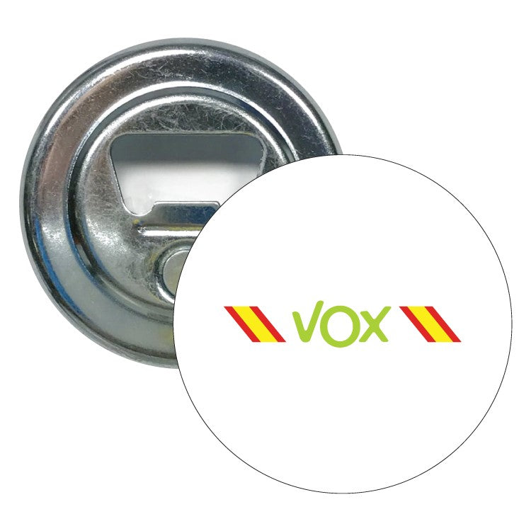 Abridor Redondo Vox Verde Bandera De España Diagonal