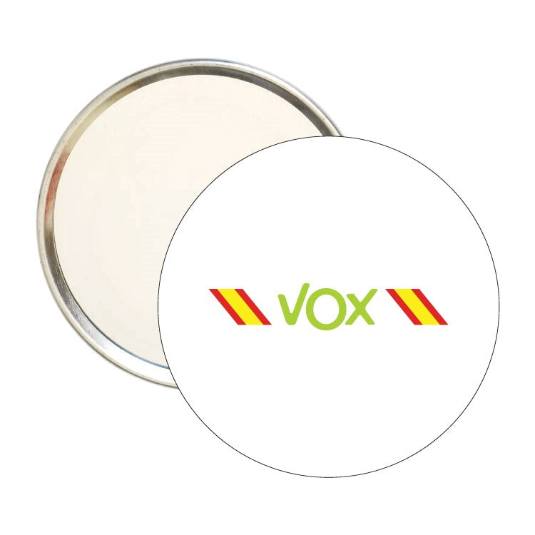 Espejo Redondo Vox Verde Bandera De España Diagonal