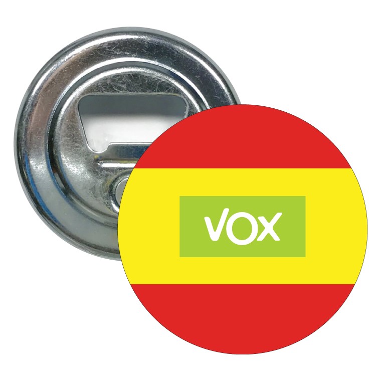 Abridor Redondo Vox Con Bandera España
