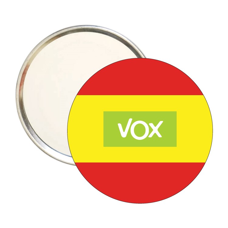 Espejo Redondo Vox Con Bandera España