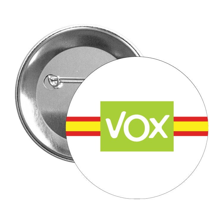 Chapa Vox Con Bandera Española