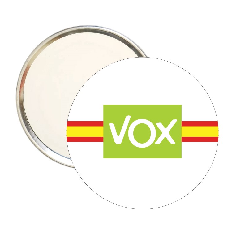 Espejo Redondo Vox Con Bandera Española