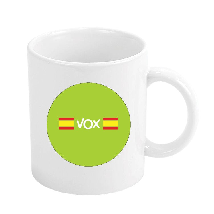 Taza Vox Con Bandera Española Verde