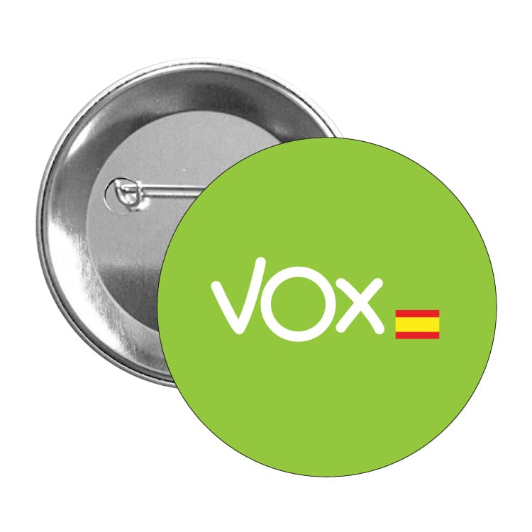 Chapa Vox Bandera España Verde