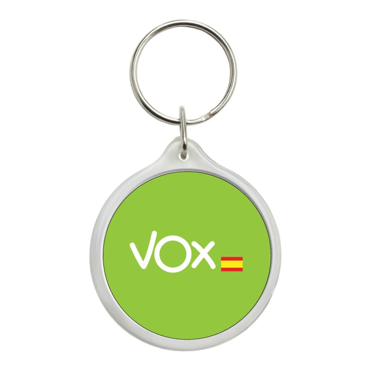 Llavero Redondo Vox Bandera España Verde