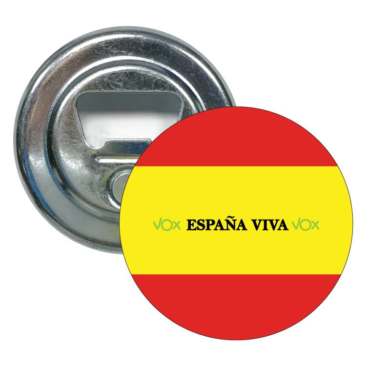 Abridor Redondo España Viva Vox Con Bandera De España
