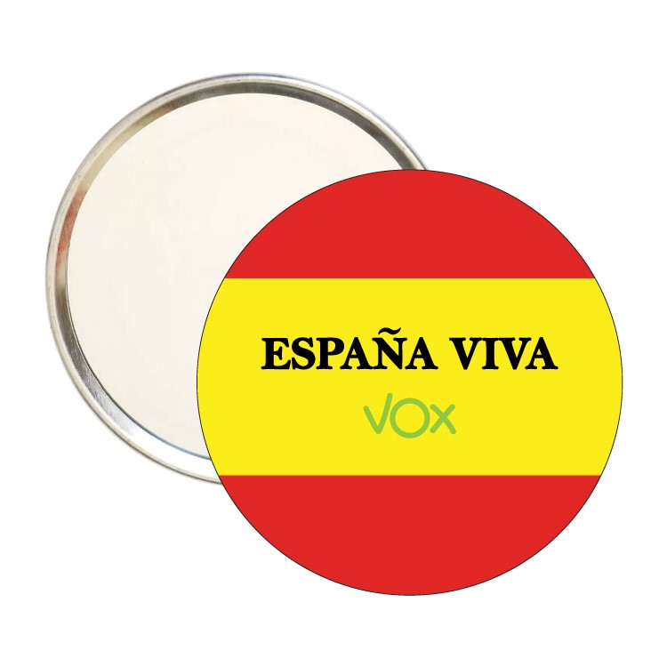 Espejo Redondo España Viva Vox Bandera De España