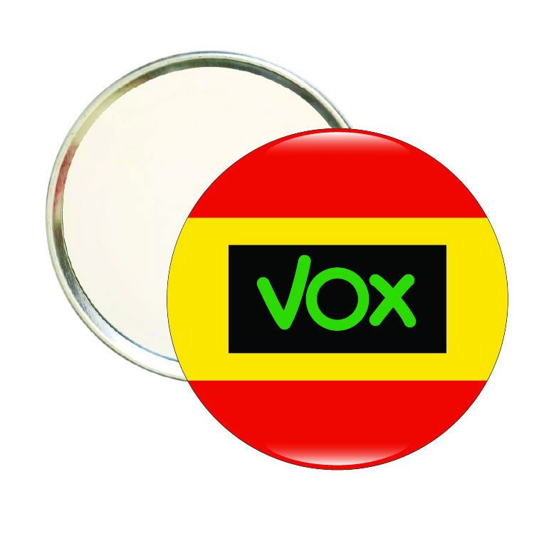 Espejo Redondo Politica - Vox Circulo Bandera España