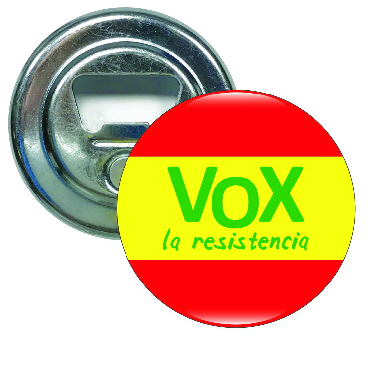 Abridor Redondo Politica - Vox La Resistencia Bandera España