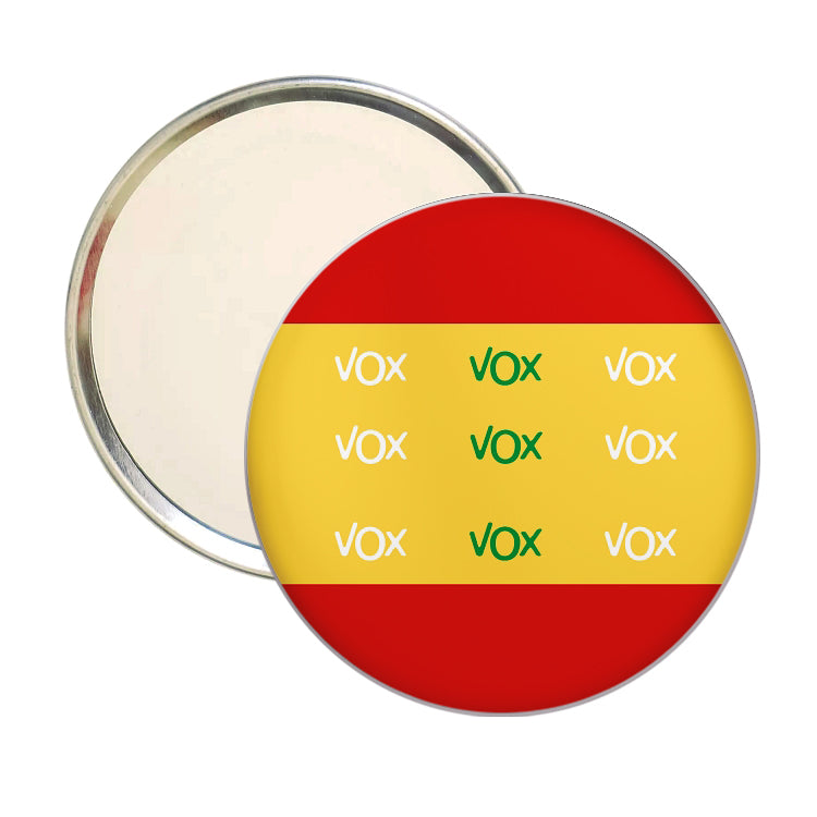 Espejo Redondo Vox Verde Blanco Bandera Española