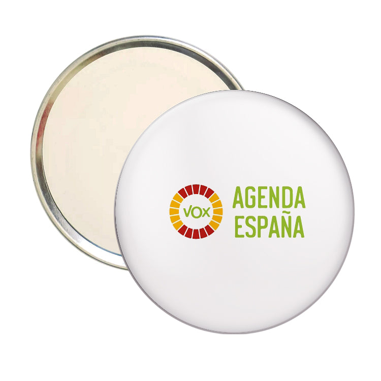 Espejo Redondo Vox Partido Politico Agenda España Fondo Blanco España