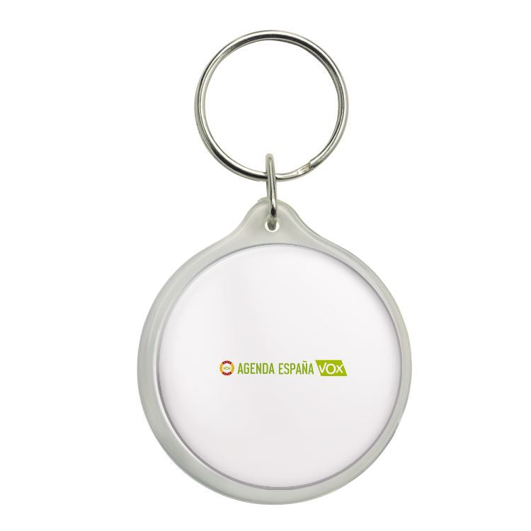 Llavero Redondo - Vox Partido Politico Agenda España Fondo Blanco - España