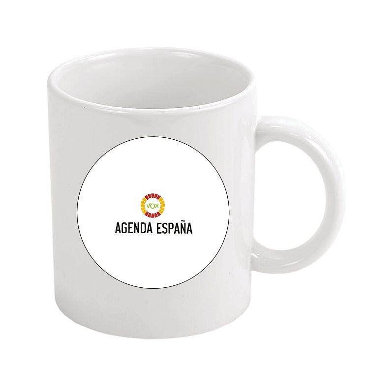 Taza - Agenda España Vox Partido Politico Fondo Blanco - España