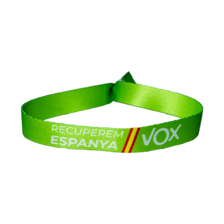 Pulsera Vox Verde Recuperem Espanya Bandera España P171