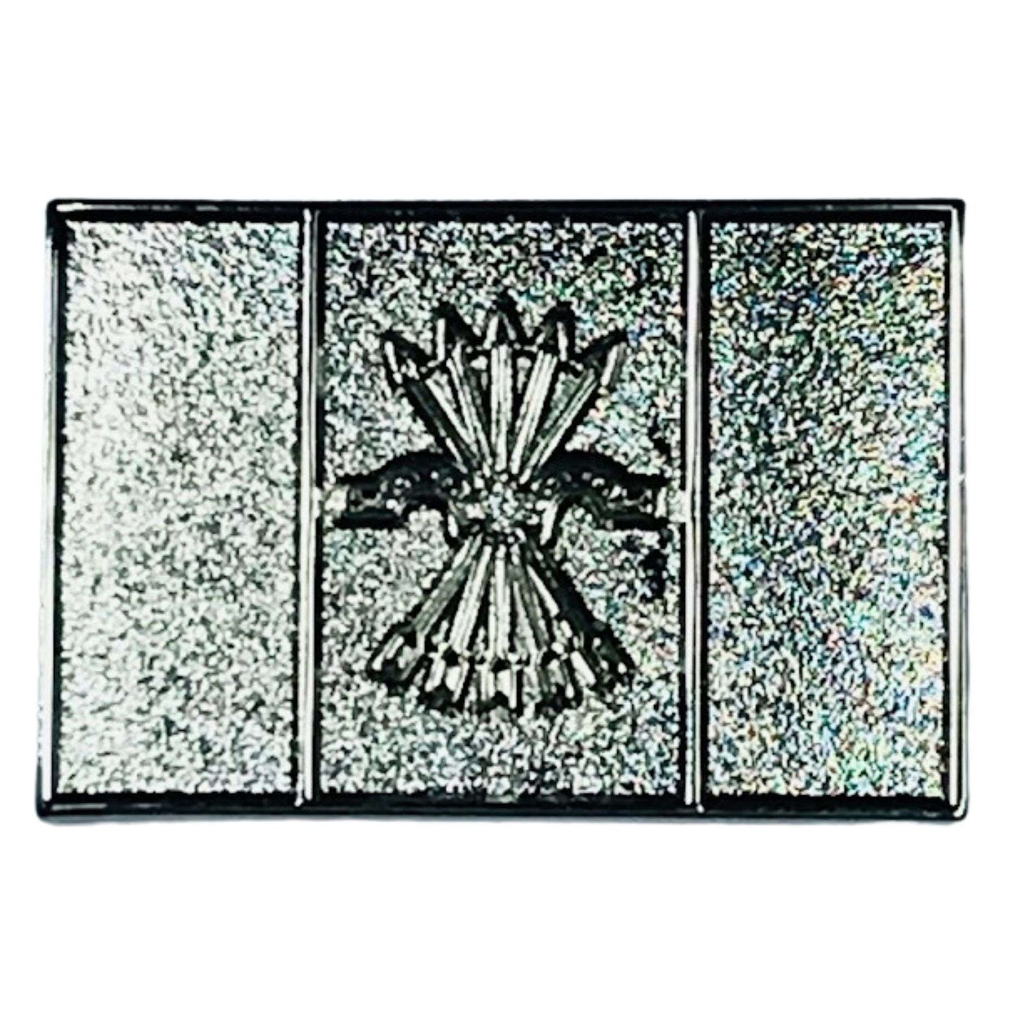 Pin Color Plata - Bandera Falangismo (fe de Las Jons) - España