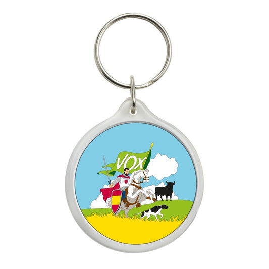 Llavero Redondo Vox Toro Caballo