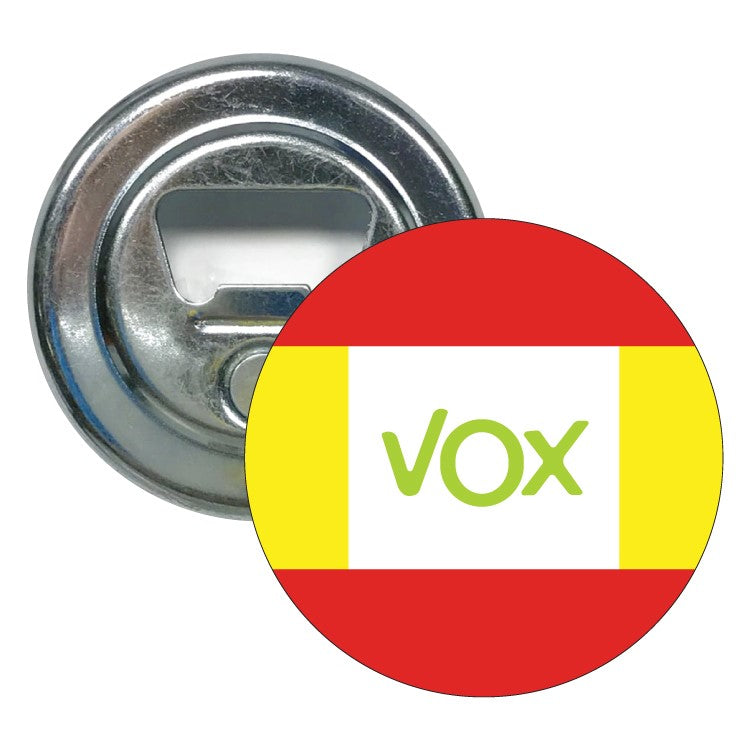 Abridor Redondo Vox Blanco Bandera De España