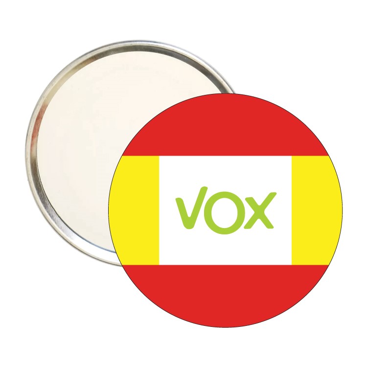 Espejo Redondo Vox Blanco Bandera De España
