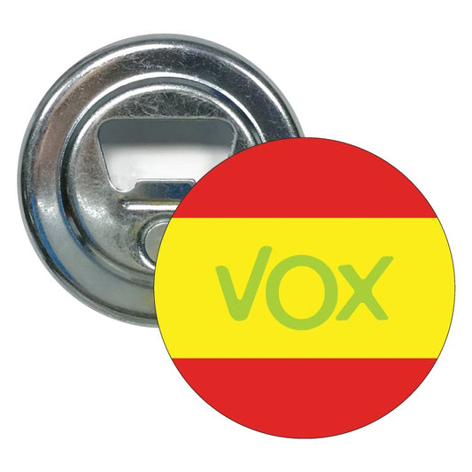 Abridor Redondo Vox Con Bandera De España