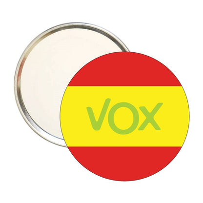 Espejo Redondo Vox Con Bandera De España
