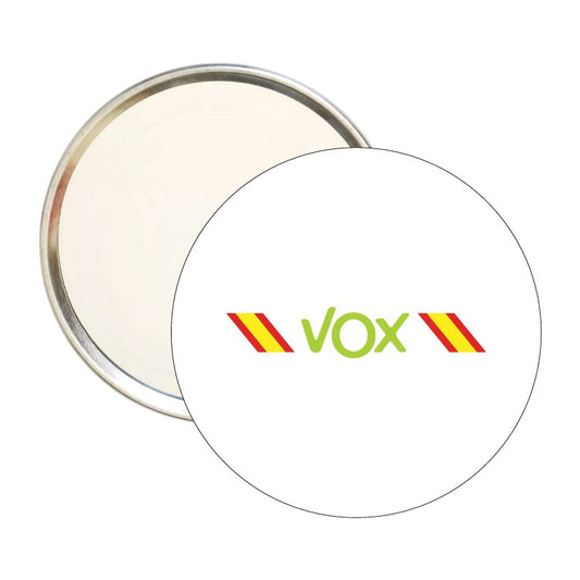 Espejo Redondo Vox Verde Bandera De España Diagonal