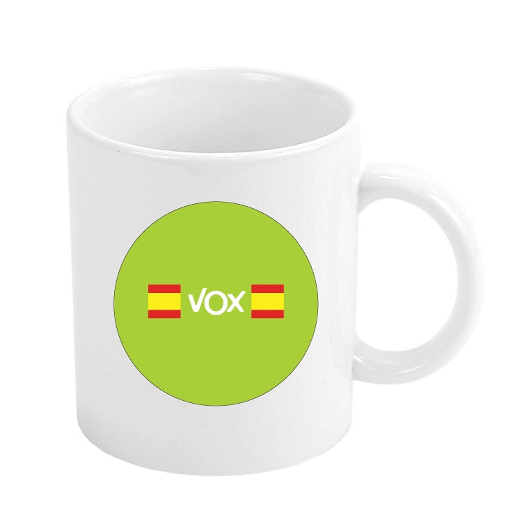 Taza Vox Bandera De España Fondo Verde