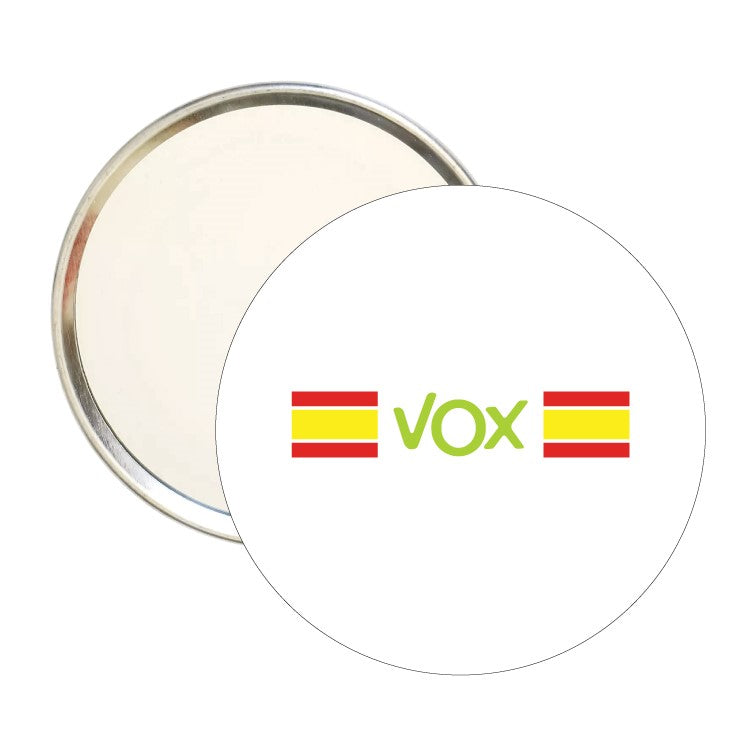 Espejo Redondo Vox Doble Bandera De España