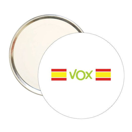 Espejo Redondo Vox Doble Bandera De España