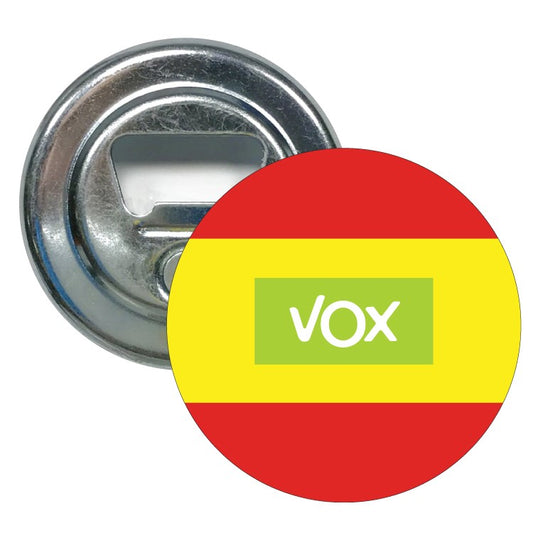 Abridor Redondo Vox Con Bandera España
