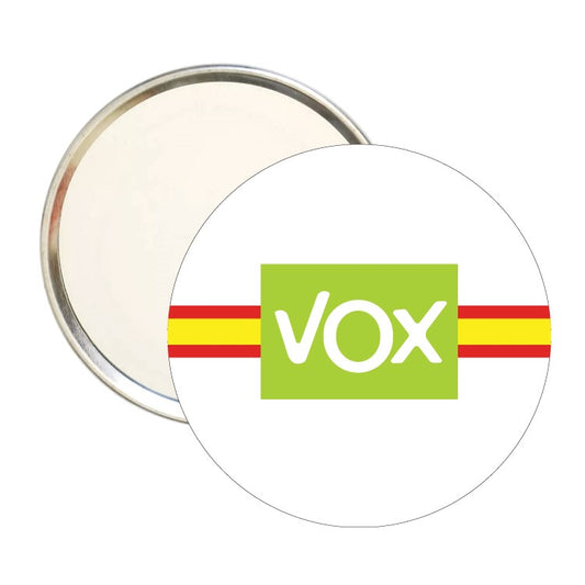 Espejo Redondo Vox Con Bandera Española