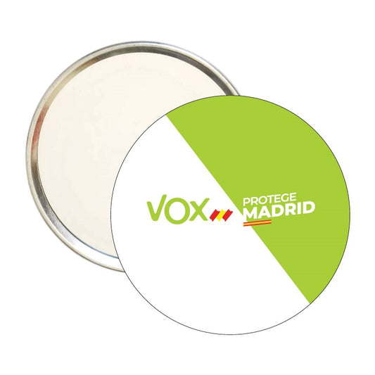 Espejo Redondo Vox Protege Madrid Bandera