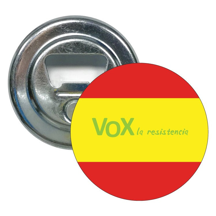 Abridor Redondo Vox La Resistencia Bandera De España