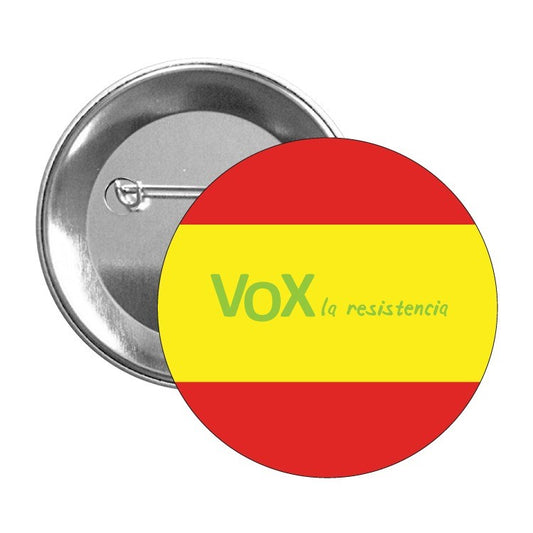 Chapa Vox La Resistencia Bandera De España