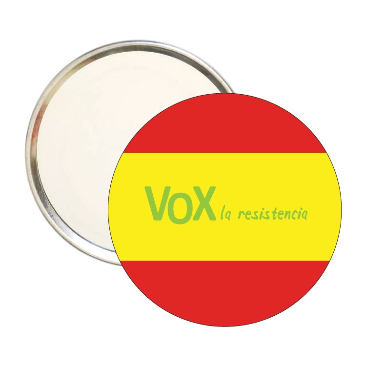 Espejo Redondo Vox La Resistencia Bandera De España