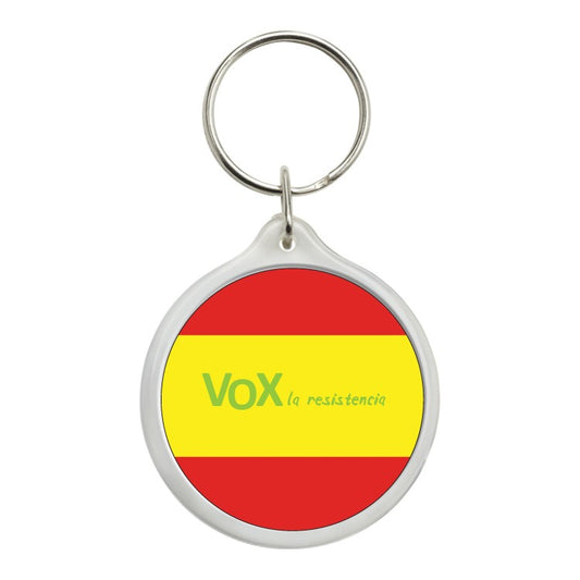 Llavero Redondo Vox La Resistencia Bandera De España