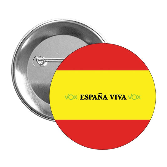 Chapa España Viva Vox Con Bandera De España