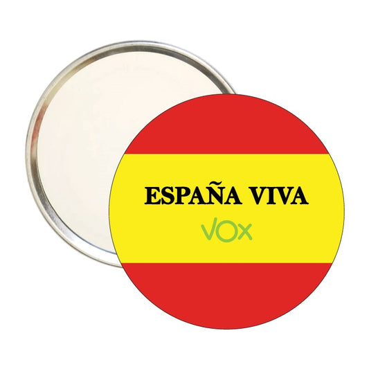 Espejo Redondo España Viva Vox Bandera De España