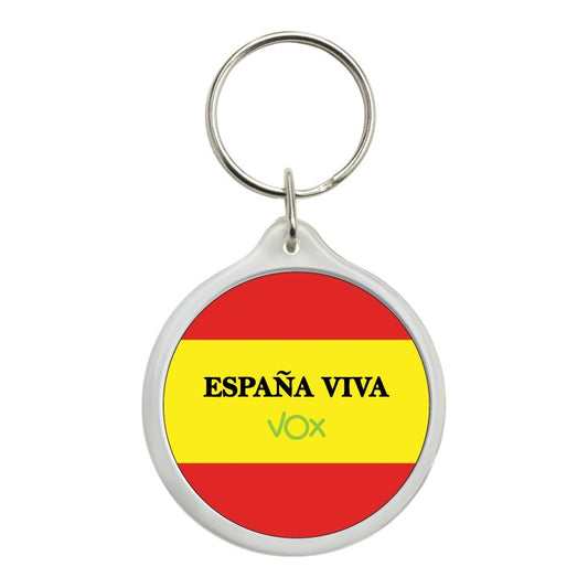 Llavero Redondo  España Viva Vox Bandera De España