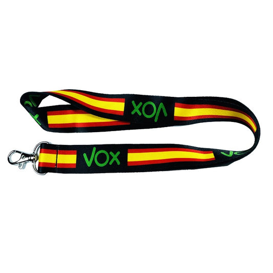 Lanyard - Cinta Cuello Bandera De España Vox Partido Politico C033