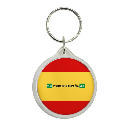 Llavero Redondo Todo Por España Vox Bandera