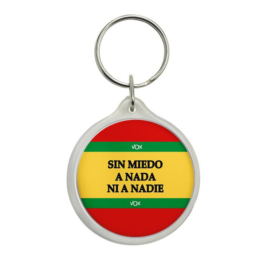 Llavero Redondo Sin Miedo A Nada Ni A Nadie Vox Partido Politico España