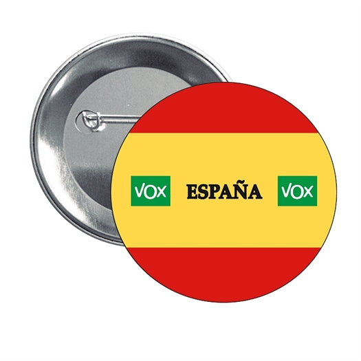 Chapa - España Vox Verde Bandera Española