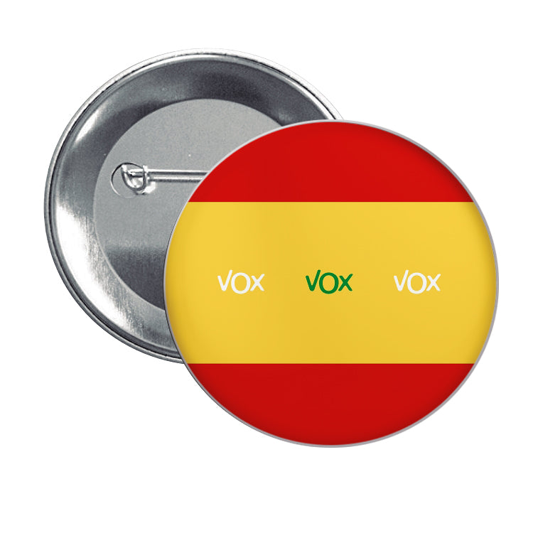 Chapa Vox Verde Y Blanco Bandera De España