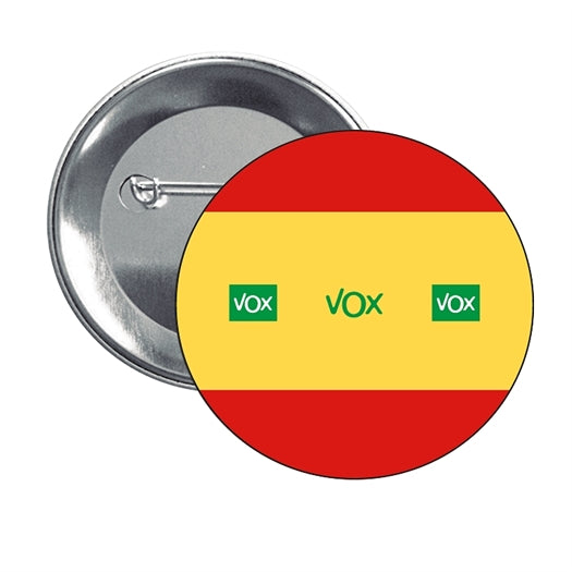 Chapa - Vox Verde Partido Politico En España Bandera