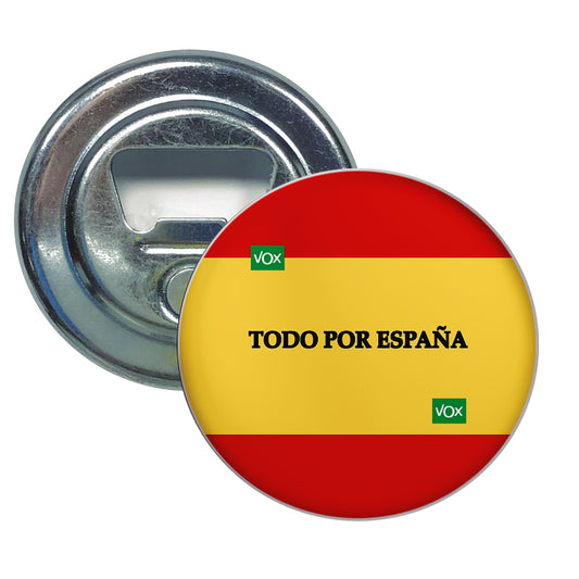 Abridor Redondo Todo Por España Con Bandera Vox