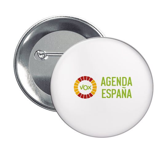 Chapa - Vox Partido Politico Agenda España Fondo Blanco - España