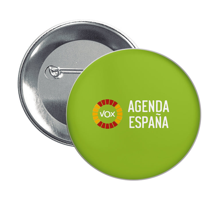 Chapa - Vox Partido Politico Agenda España Fondo Verde - España
