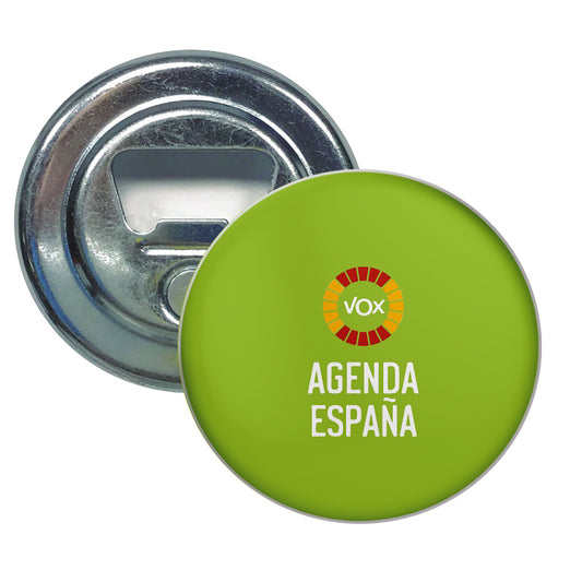 Abridor Redondo Vox Partido Politico Agenda España Fondo Verde Y Blanco España